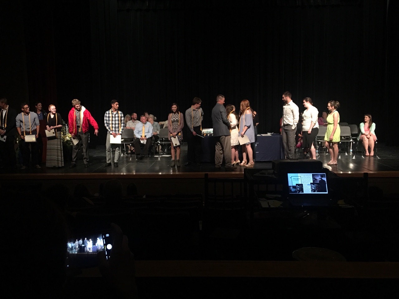 Awards are handed out during the senior honors night on May 7.