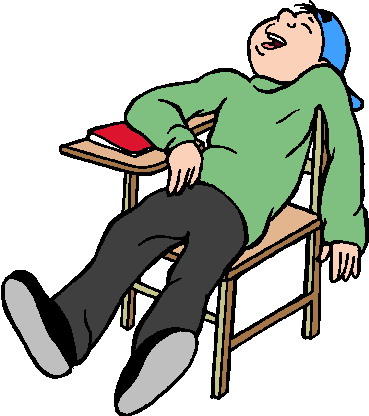 sleeping student clipart