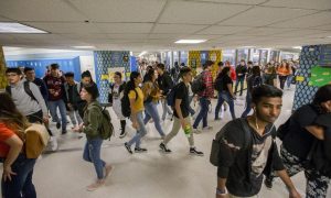 Greeley West students travel through the Hub last week.  The diversity of the student body brings challenges and opportunities to individual students.