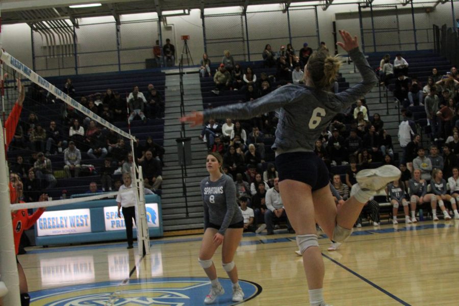 Jayden Phipps, the girls spiking the ball in this picture, loves to compete and is up for any challenge. It shows in her writing, too. Congratulations on your graduation!