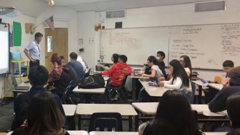 Mr. Garrett Leal teaches College Composition last week, just one of the dual enrollment classes Greeley West offers.