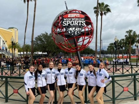Greeley West Poms celebrate making nationals at the ESPN Sports Complex