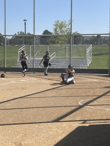 Freshman Araina Holguin practices catching last week.  