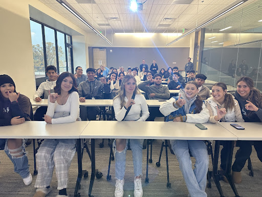 The Greeley West senior class took this picture during their field trip to CU-Boulder last week.