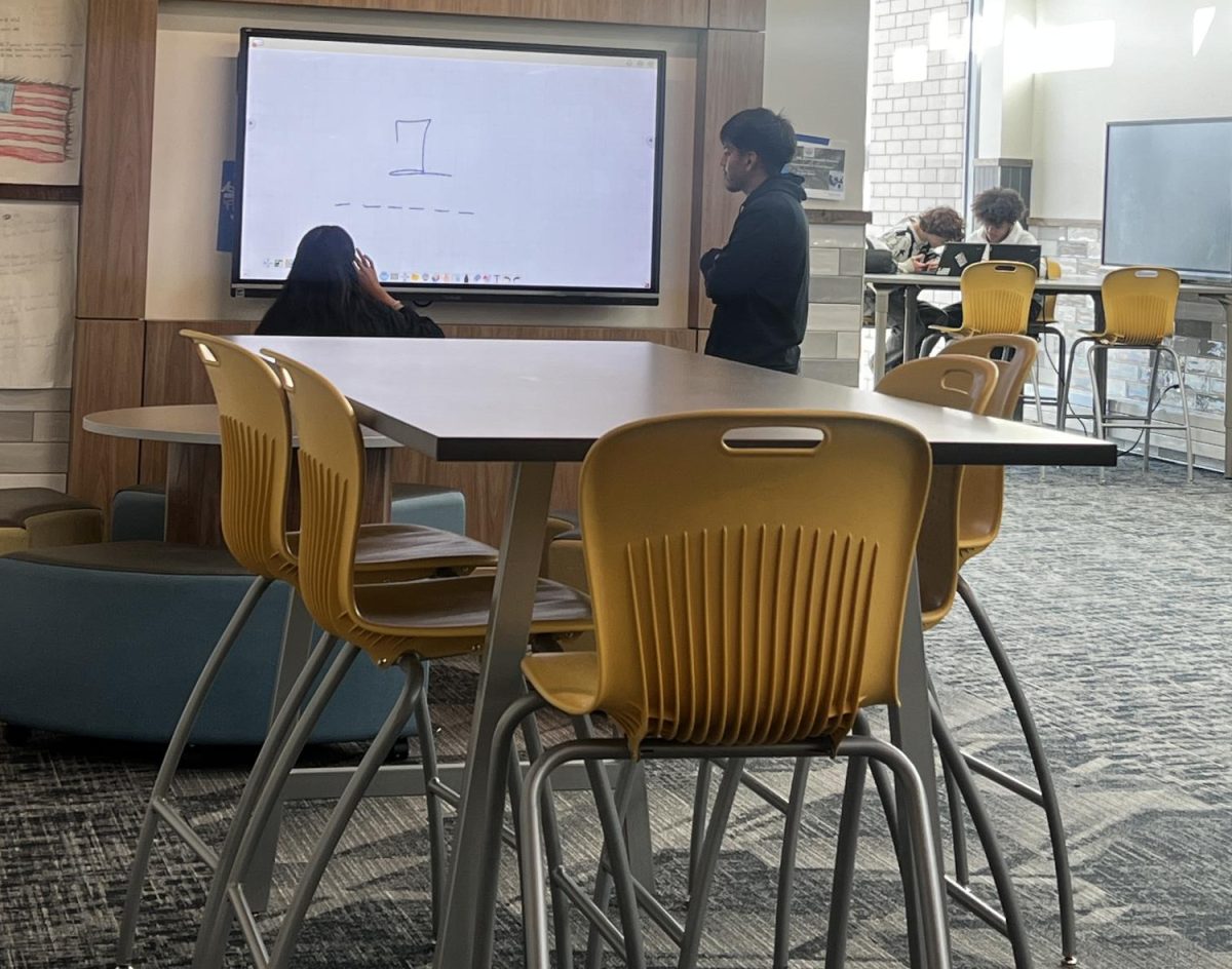 Seniors Kimberly Villareal (who is supposed to be in yearbook class) and Miguel Lopez Jr. (our own staff writer) spend sixth hour playing hangman in the hallway.  These are just two examples of senioritis spreading around the school. 