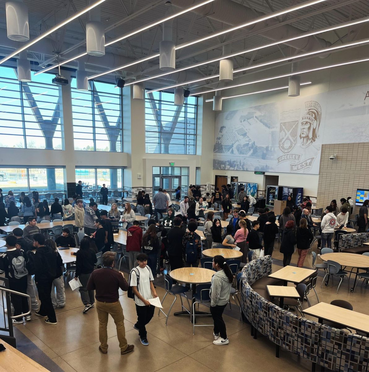 Greeley West sophomores filled the commons last week presenting their personal projects.