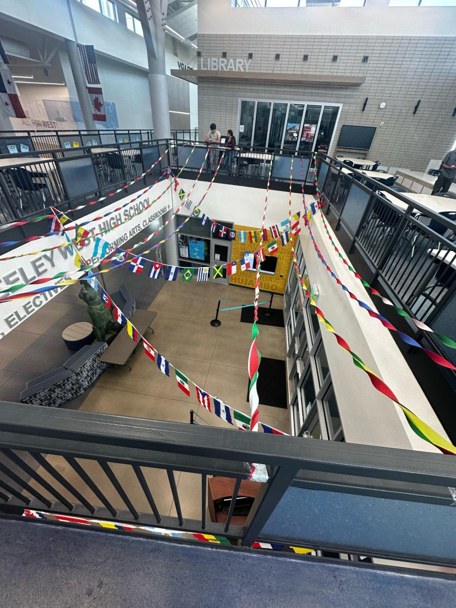 The Greeley West donut is decorated on Saturday by the LULAC and MASS students for Latin American Herritage Month. 