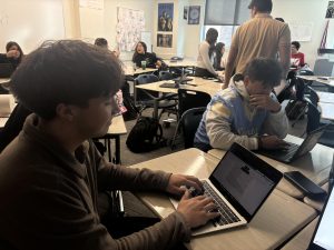 Senior Jovan Guidry uses his AVID class period to look up the newest home listings in the Northern Colorado.