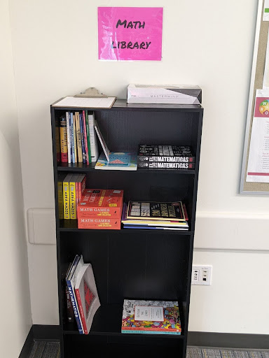 Mr. Ryan Allen's math library is now open.  Allen hopes the math lab helps students think critically about math beyond the curriculum of his classes.