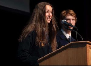 Senior Kaitlyn Fenton is a District president for FFA this school year.  