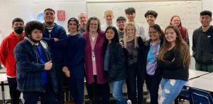 Ms. Amy Tuttle took this picture with some of her favorite students post-Covid.  